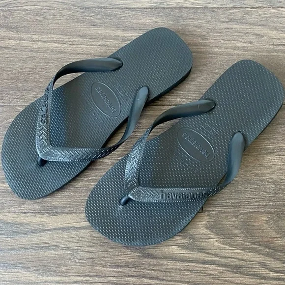 Flip flops sales havaianas black